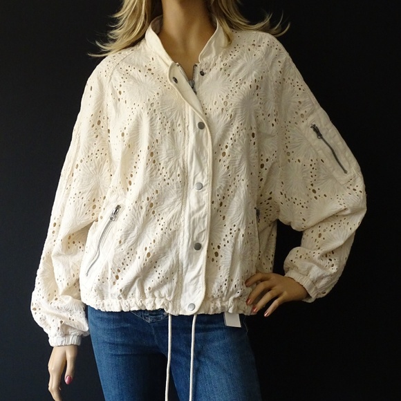 Daisy Jane Eyelet Bomber Jacket | Poshmark